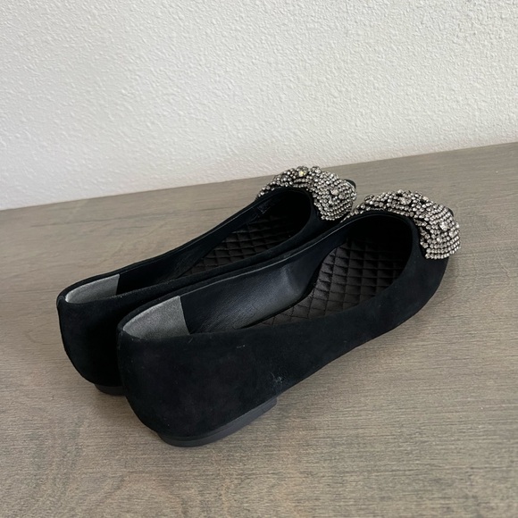 Tory Burch ESME Flat Kid Suede /Crystal Shoes - Picture 8 of 9